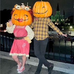 scarecrow dance costume w/ straw pieces